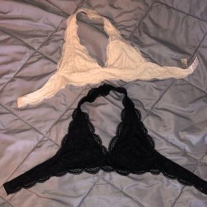 Scalloped Trim Floral Lace Bralettes